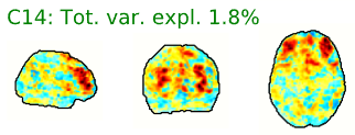 Example spatial maps of activation-related components.