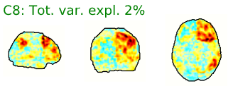 Example spatial maps of activation-related components.